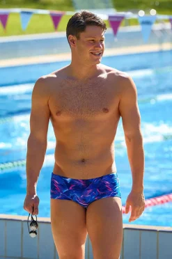 Trunks|Funky Trunks Mens Rising Tide Trunk Blue/pink