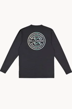 Rashies & Sunsuits|Billabong Mens Rotor Shoreline Long Sleeve Suntop BLACK