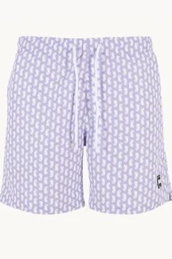 Boardshorts|Urban Classics Mens Seahorse Swim Short Lilac