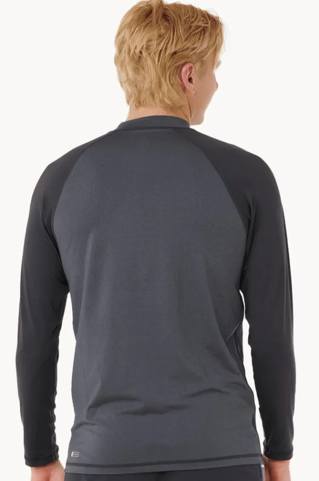 Rashies|Rip Curl Mens Shock Long Sleeve Suntop Black