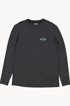 Rashies|Billabong Mens Shoreline Long Sleeve Suntop Black