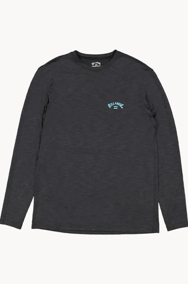 Rashies|Billabong Mens Shoreline Long Sleeve Suntop Black