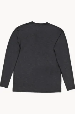 Rashies|Billabong Mens Shoreline Long Sleeve Suntop Black