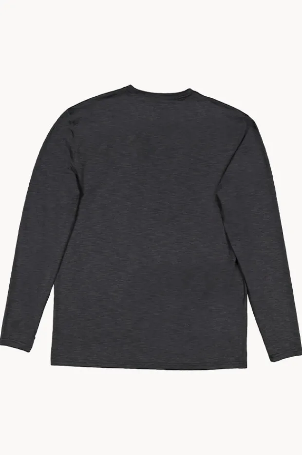 Rashies|Billabong Mens Shoreline Long Sleeve Suntop Black