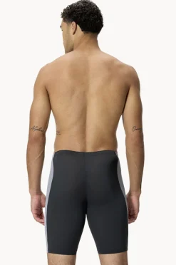 Jammers|Speedo Mens Solid Spliced Jammer Black/Grey