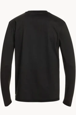Rashies|Quiksilver Mens Solid Streak Suntop BLACK