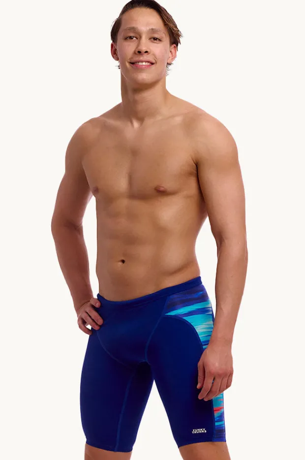 Jammers|Funky Trunks Mens Storm At Sea Jammer Blue/orange
