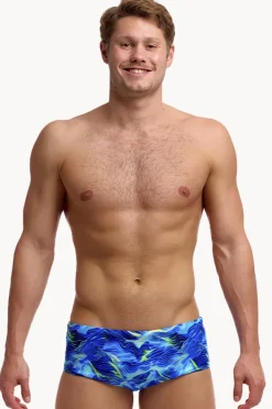 Trunks|Funky Trunks Mens Storm Chaser Trunk Blue/Yellow