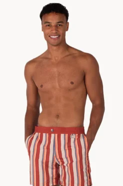 Boardshorts|Coast Mens Stripe Boardshort Tabasco