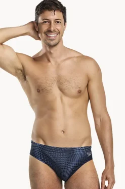 Briefs|Speedo Mens Tech Allover 7cm Brief Peacoat