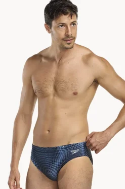 Briefs|Speedo Mens Tech Allover 7cm Brief Peacoat