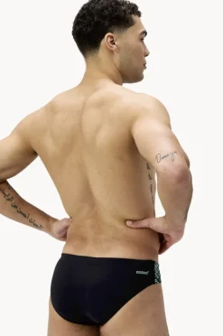 Briefs|Speedo Mens Tech Panel 7cm Brief Black/turquoise