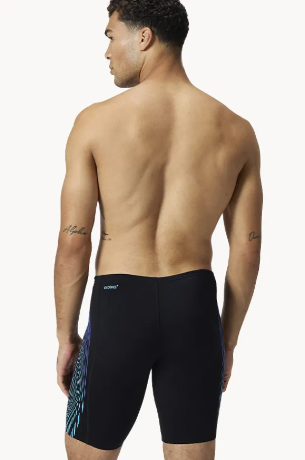 Jammers|Speedo Mens Tech Panel Jammer Black/cobalt
