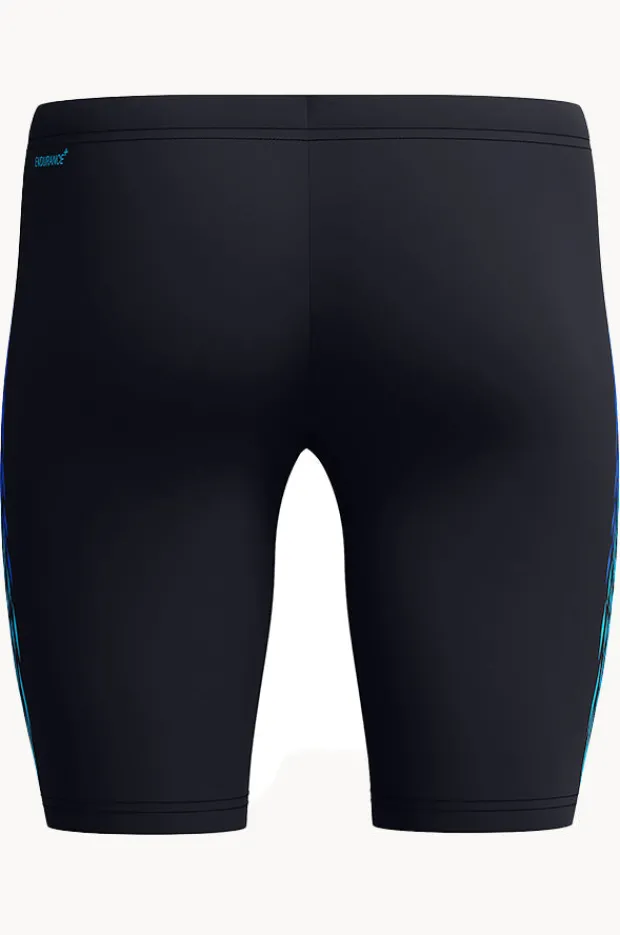 Jammers|Speedo Mens Tech Panel Jammer Black/cobalt