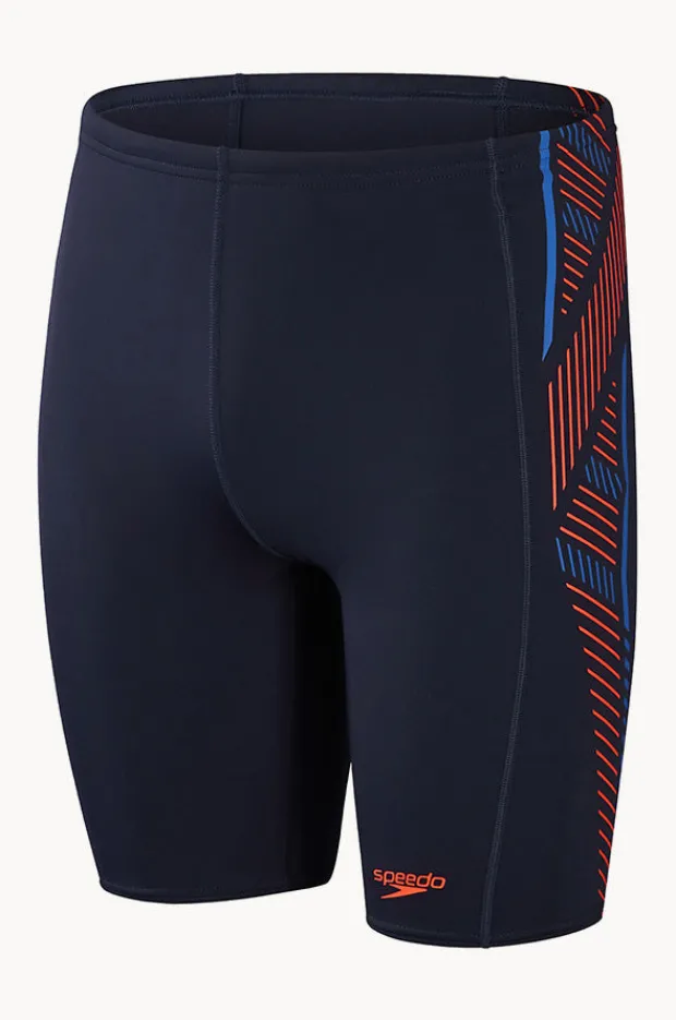 Jammers|Speedo Mens Tech Panel Jammer Navy/orange