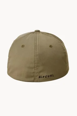 Headwear|Rip Curl Mens Tepan 2.0 Flexfit Cap Olive