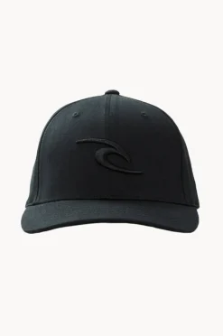 Headwear|Rip Curl Mens Tepan Flexfit Cap Black
