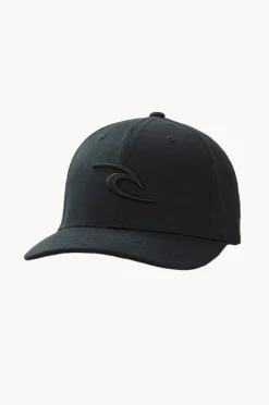 Headwear|Rip Curl Mens Tepan Flexfit Cap Black