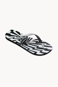 Footwear|Havaianas Mens Top Crash Mix Thong Black/white