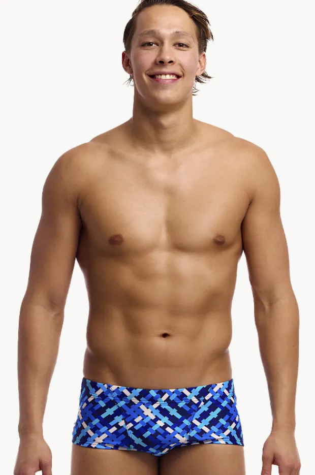 Trunks|Funky Trunks Mens Under Over Trunk Blue