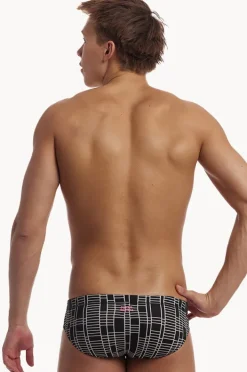 Briefs|Funky Trunks Mens Up The Ladder Brief Black/white