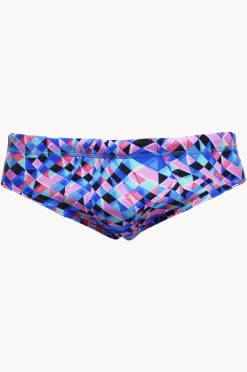 Briefs|Funky Trunks Mens Warp Tour Brief Blue/pink
