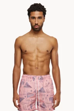 Boardshorts|Urban Classics Mens Yacht Swim Short Salmon