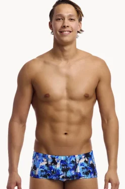 Trunks|Funky Trunks Mens You Messer Trunk Blue/black