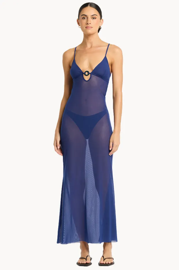 Dresses|Bond-eye Mesh Cindy Ring Maxi Dress Midnight