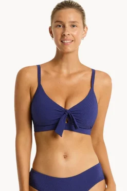 Bikini Tops|Sea Level Messina DD/E Cup Tie Front Bralette French navy