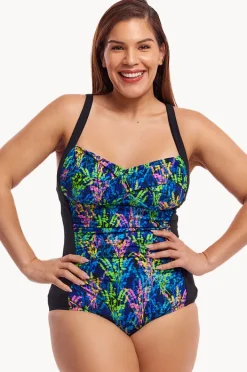One Pieces|Funkita Midnight Meadow DD/E Cup Twist Front One Piece Multi