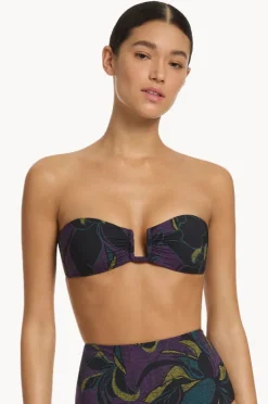 Bikini Tops|Jets Midnight Tropical Bandeau Amethyst