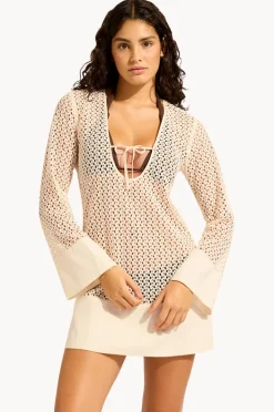 Overswim|Seafolly Mini Cover Up Ecru