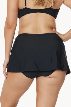 Bottoms|T.h.e. Swimwear Missy Panty Skirt Black