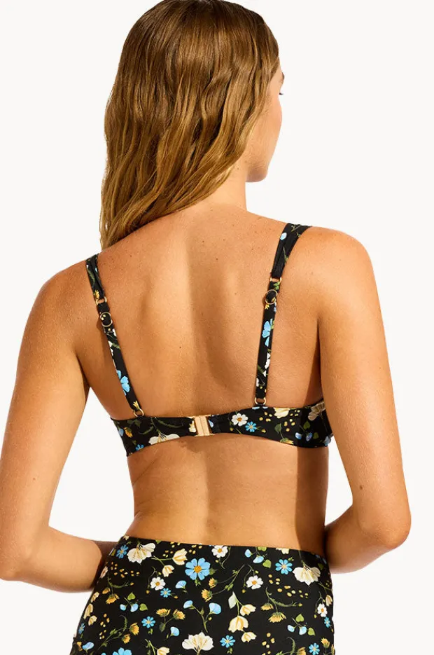 Bikini Tops|Seafolly Modern Romance Ruched Bralette BLACK