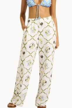 Pants|Seafolly Modern Romance Tailored Wide Leg Pant WHITE