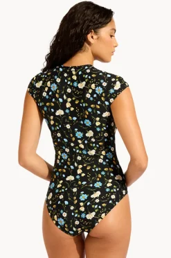 One Pieces|Seafolly Modern Romance Zip Front One Piece Black