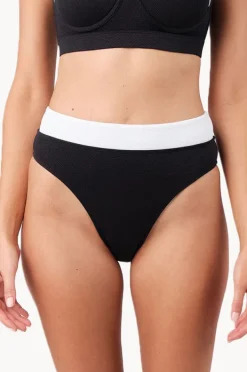 Bottoms|Une Piece Monochrome Texture High Cut High Waist Bottom Black/White