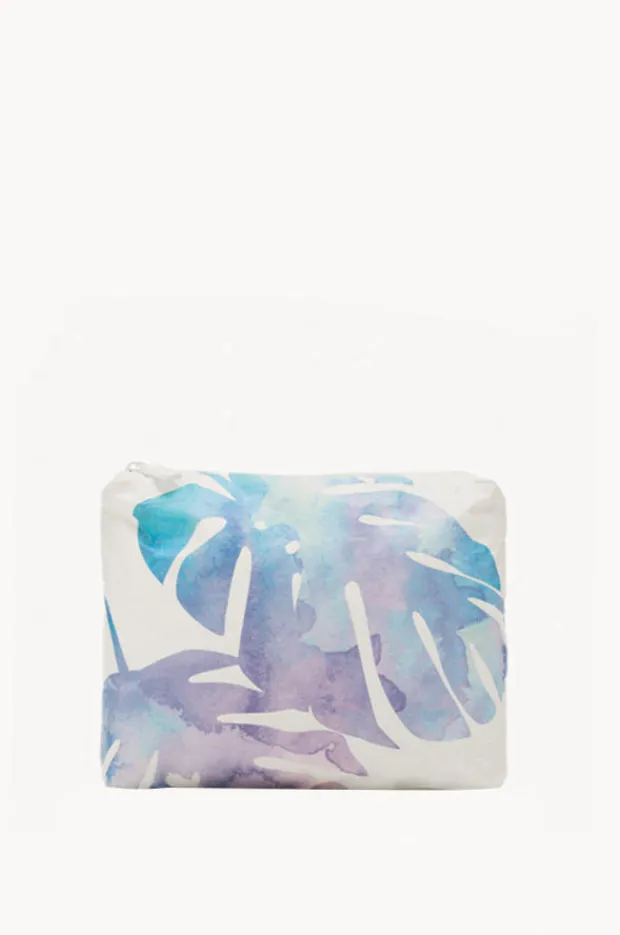 Travel|Bags|Aloha Monstera Small Pouch Blue/purple