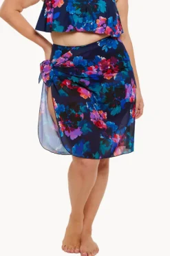 Sarongs|Capriosca Montego Long Mesh Sarong Navy/multi