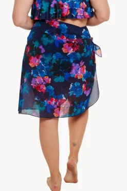 Sarongs|Capriosca Montego Long Mesh Sarong Navy/multi