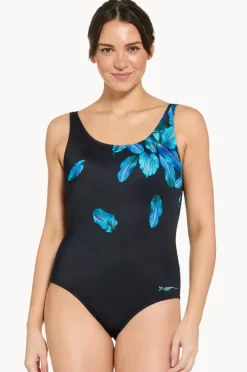 One Pieces|Zoggs Mystic Adjustable Scoopback One Piece Black/blue