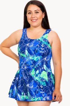One Pieces|T.h.e. Swimwear Nantucket Swim Dress Green/blue