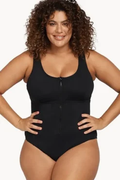 One Pieces|Artesands Natare Fuseli Zip Front One Piece Black