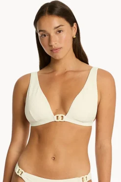 Bikini Tops|Sea Level Nautique Chain Link Longline Tri Coconut