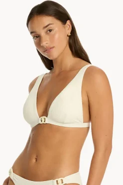 Bikini Tops|Sea Level Nautique Chain Link Longline Tri Coconut