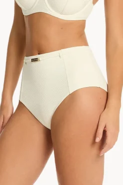 Bottoms|Sea Level Nautique Panelled High Waist Pant Coconut