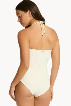 One Pieces|Sea Level Nautique V Bar Bandeau One Piece Coconut