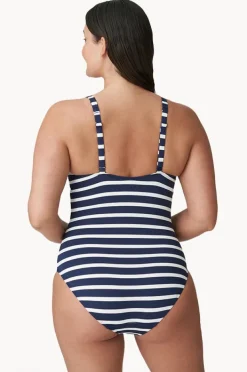 One Pieces|Prima Donna Nayarit F Cup Plunge One Piece Navy/White