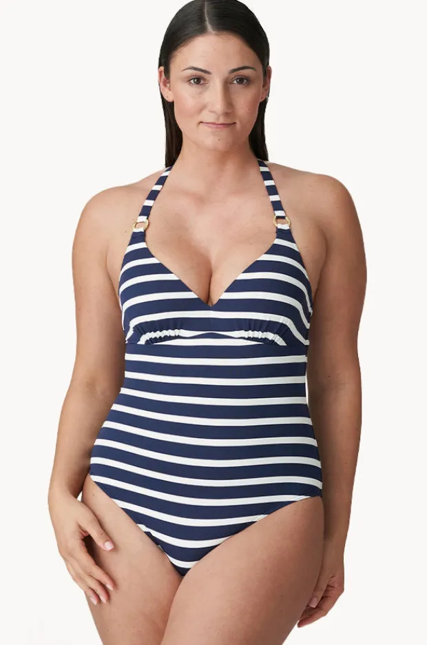 One Pieces|Prima Donna Nayarit G Cup Plunge One Piece Navy/White
